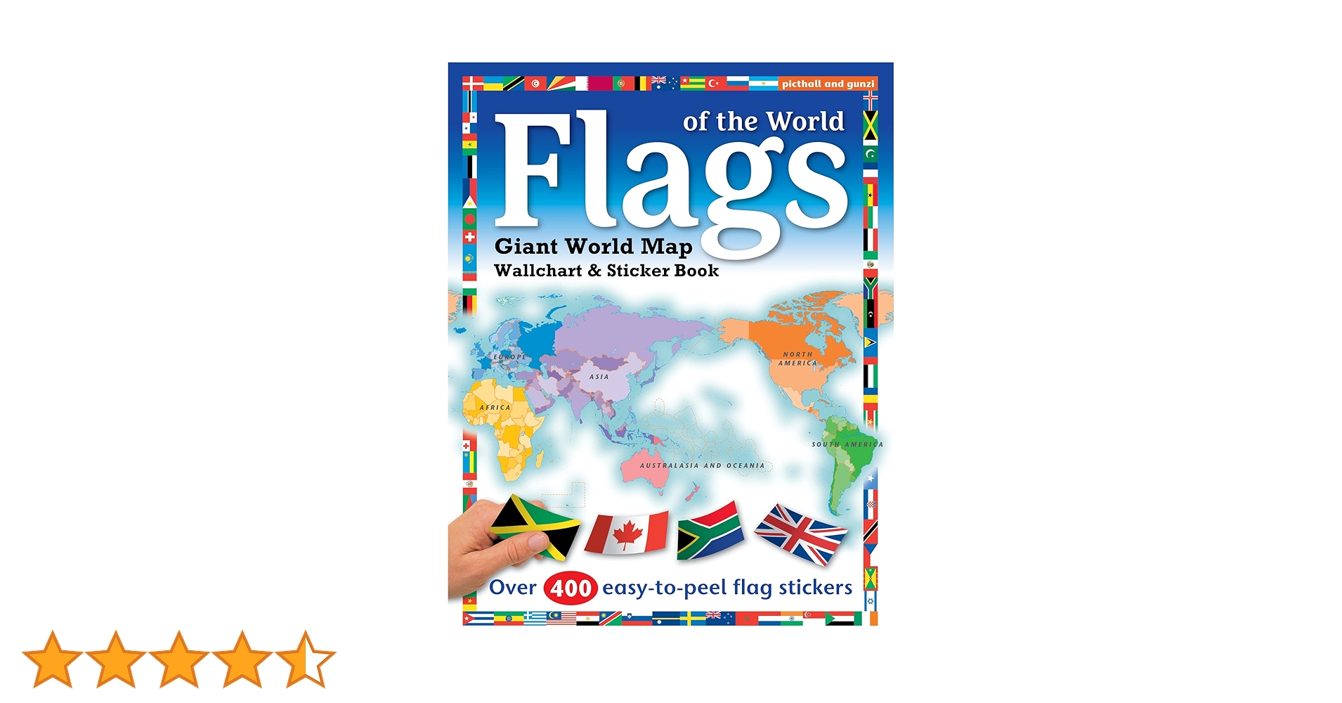 地図・旅行ガイド Flags of the World Flags of the World: World Map Wallchart Poster and Sticker